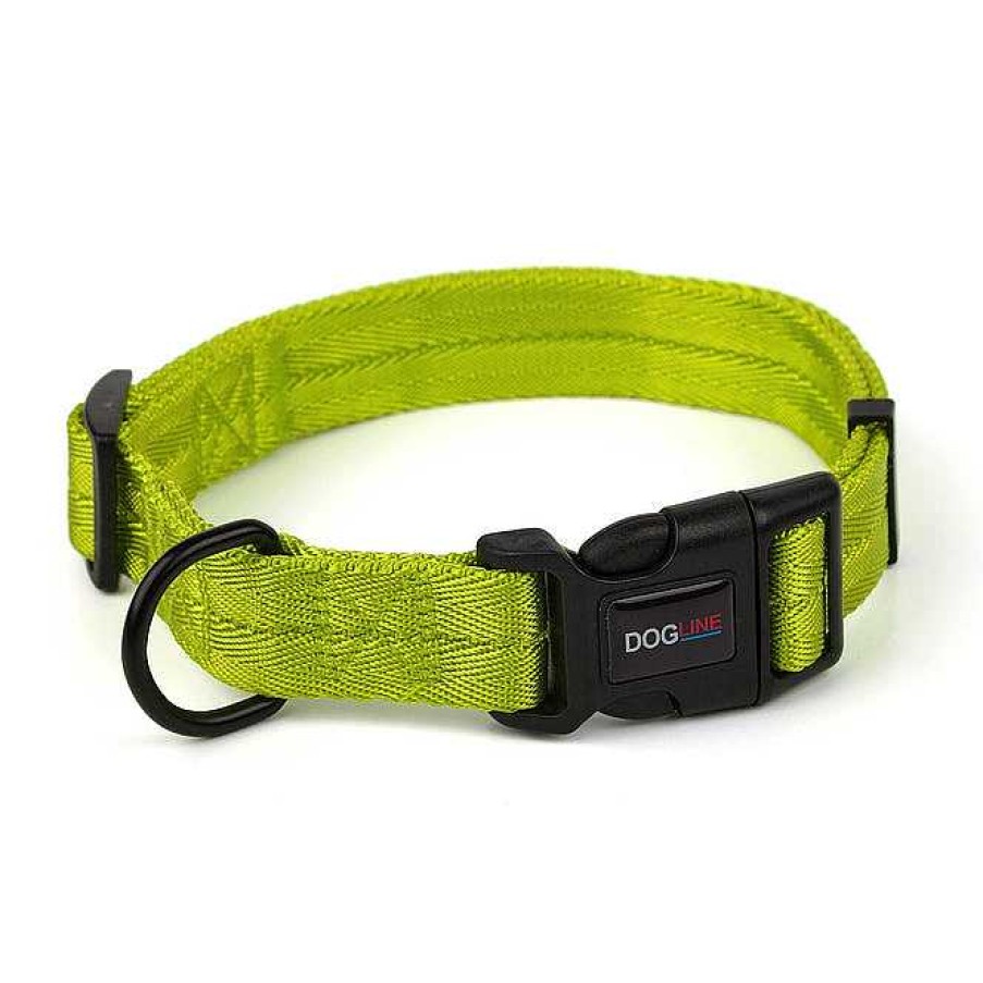 Wear Dogline Collars & Leashes | Nylon Flat Collar - Lime Green