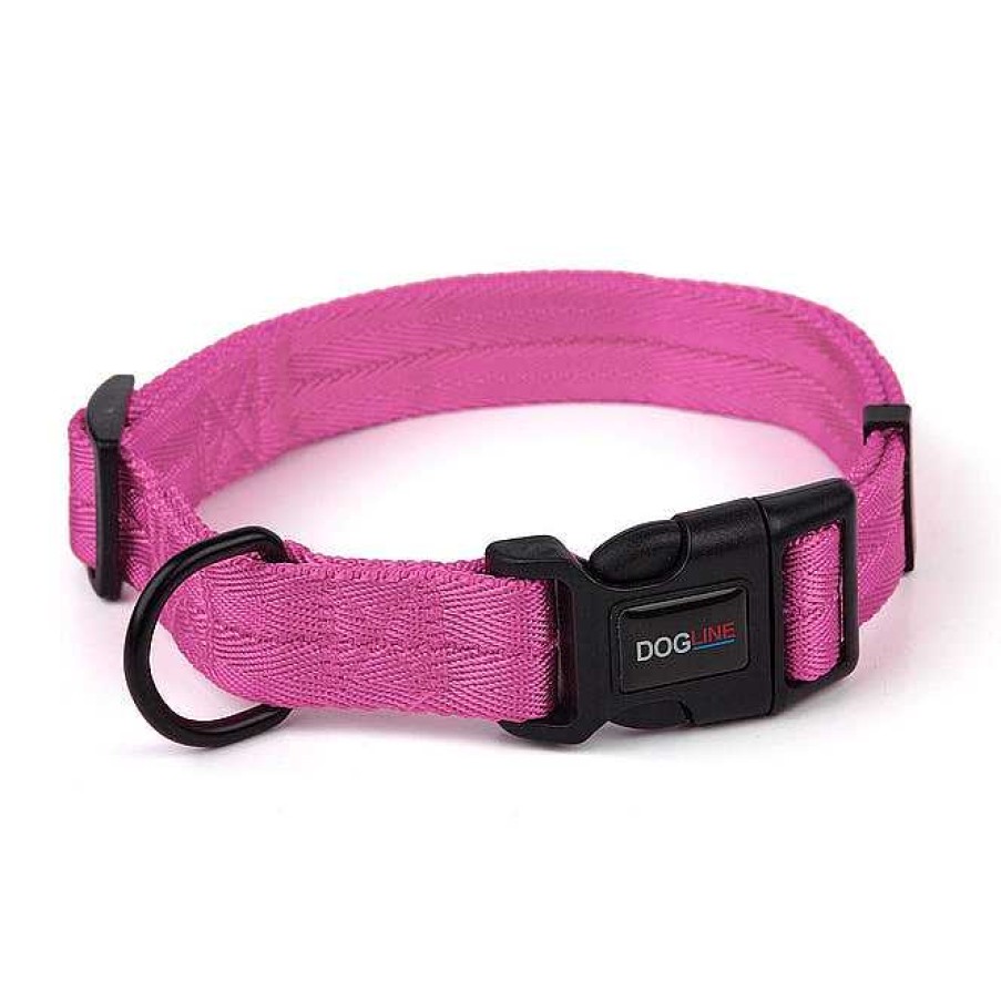 Wear Dogline Collars & Leashes | Nylon Flat Collar - Hot Pink