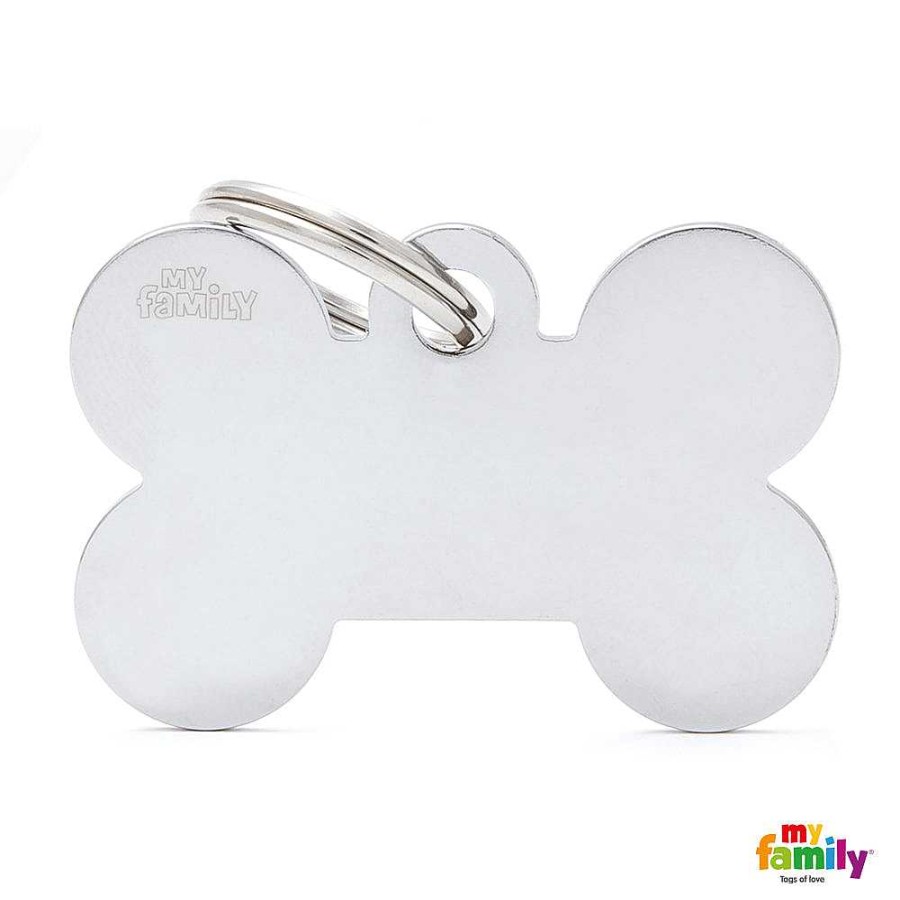 Wear My Family Id Tags & Accessories | Brass Plated Large Bone