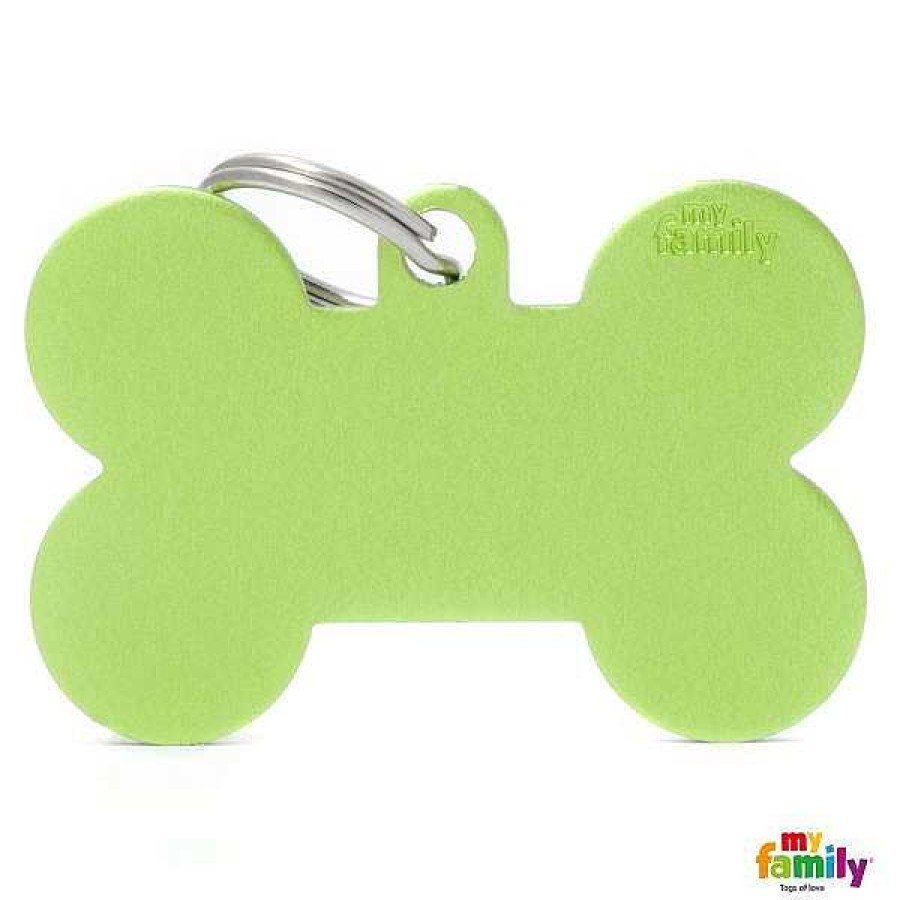 Wear My Family Id Tags & Accessories | Xl Green Bone Aluminum Tag