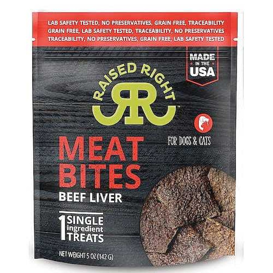 Treat Raised Right Jerky Treats | Beef Liver Meat Bites