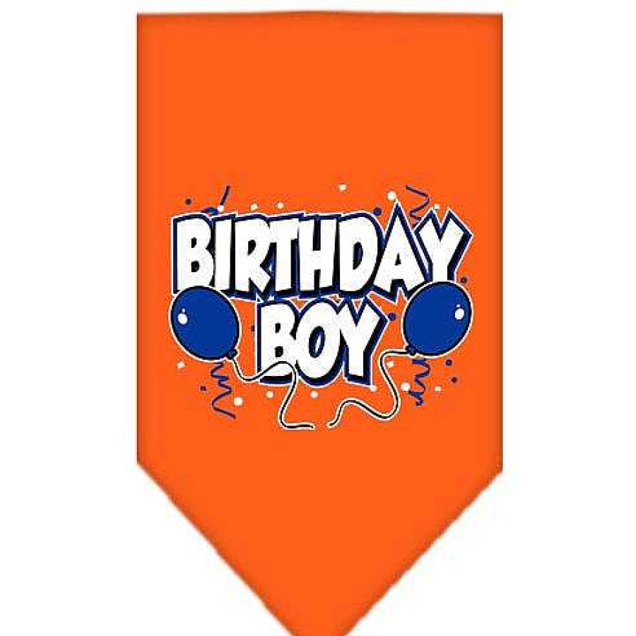 Wear Mirage Pet Products Bandanas | Orange Birthday Boy Bandana