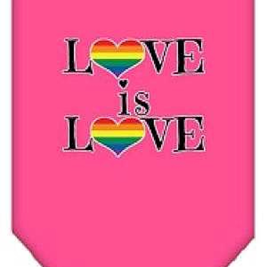 Wear Mirage Pet Products Bandanas | Love Is Love Bandana - Pink