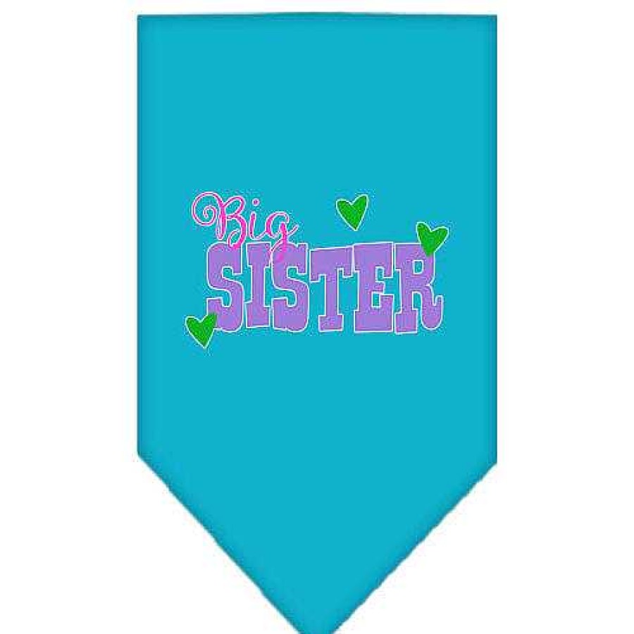 Wear Mirage Pet Products Bandanas | Turquoise Big Sister Bandana