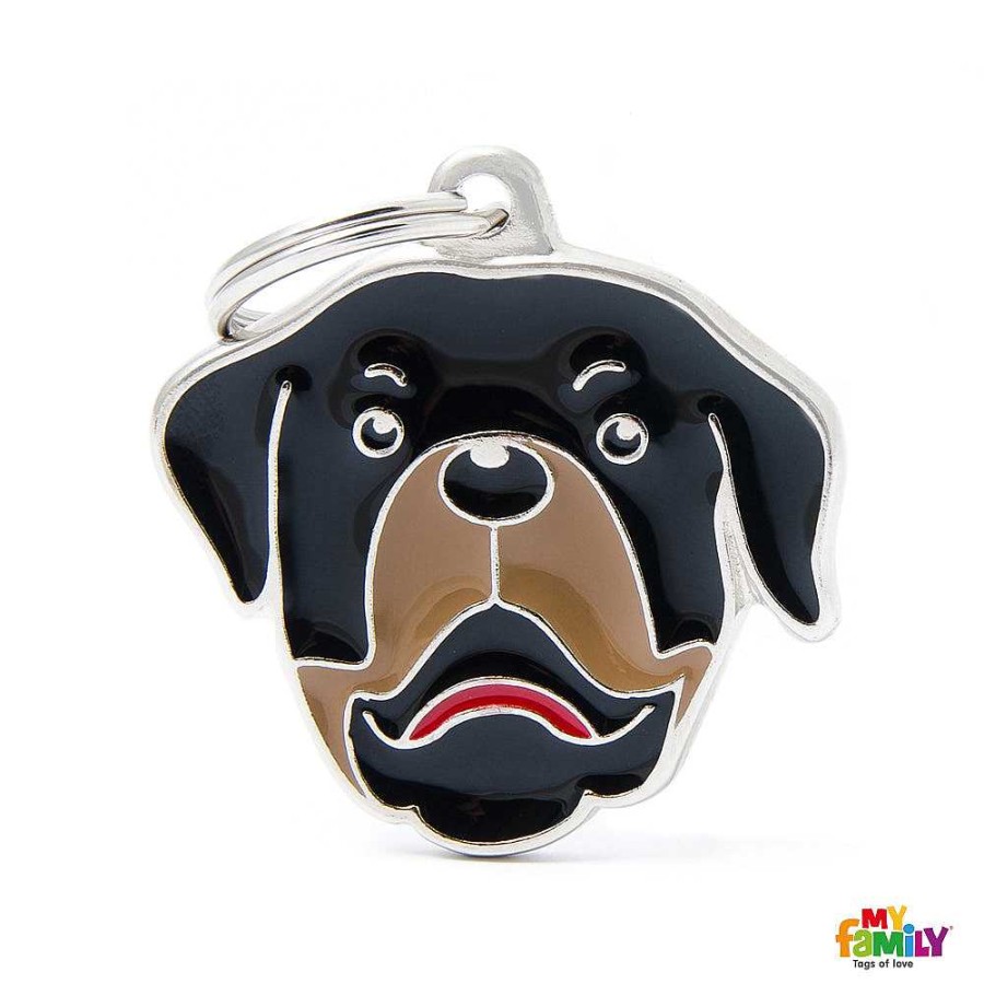 Wear My Family Id Tags & Accessories | Rottweiler Enamel Dog Tag