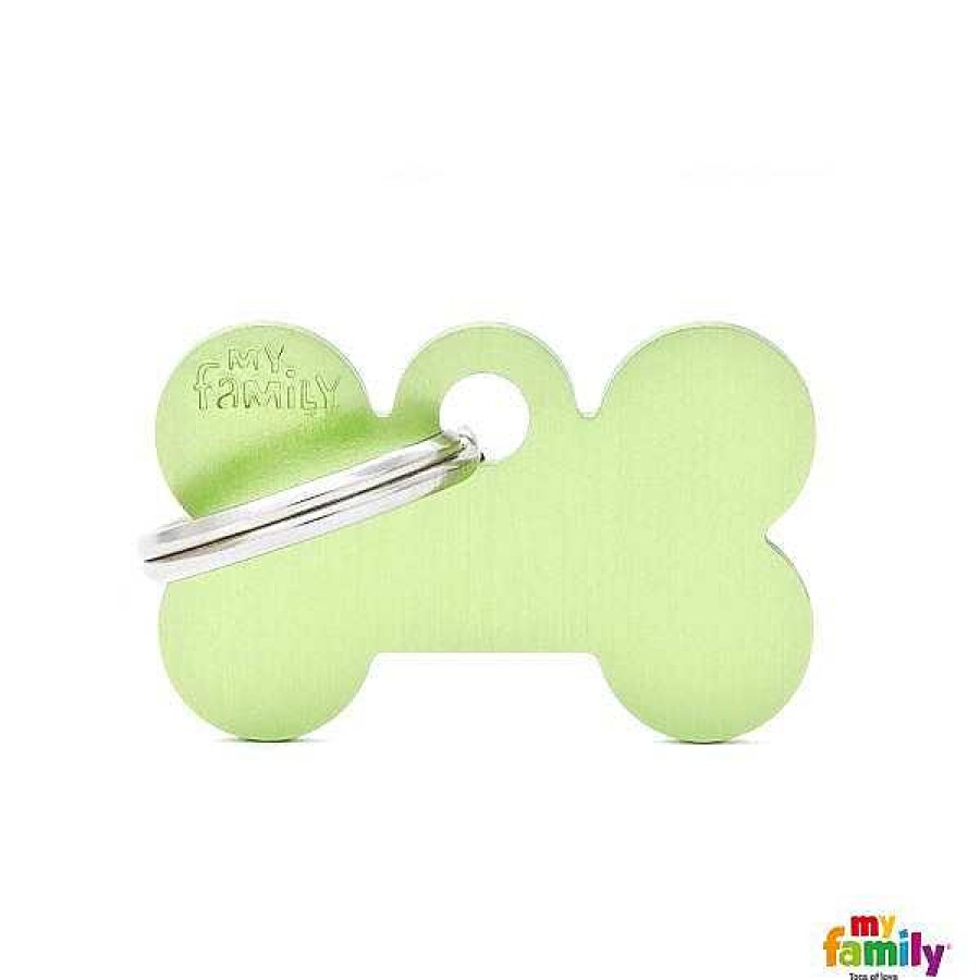 Wear My Family Id Tags & Accessories | Small Bone Green In Aluminum