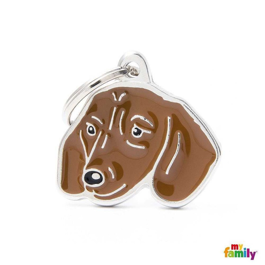 Wear My Family Id Tags & Accessories | Fawn Dachshund Enamel Dog Tag