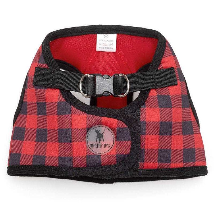 Wear The Worthy Dog Harnesses | Printed Buffalo Plaid Sidekick Harness