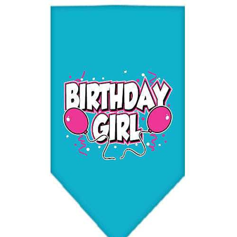 Wear Mirage Pet Products Bandanas | Turquoise Birthday Girl Bandana