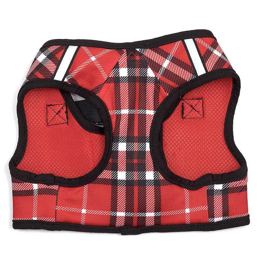 Wear The Worthy Dog Harnesses | Red Plaid Sidekick Harness Vest