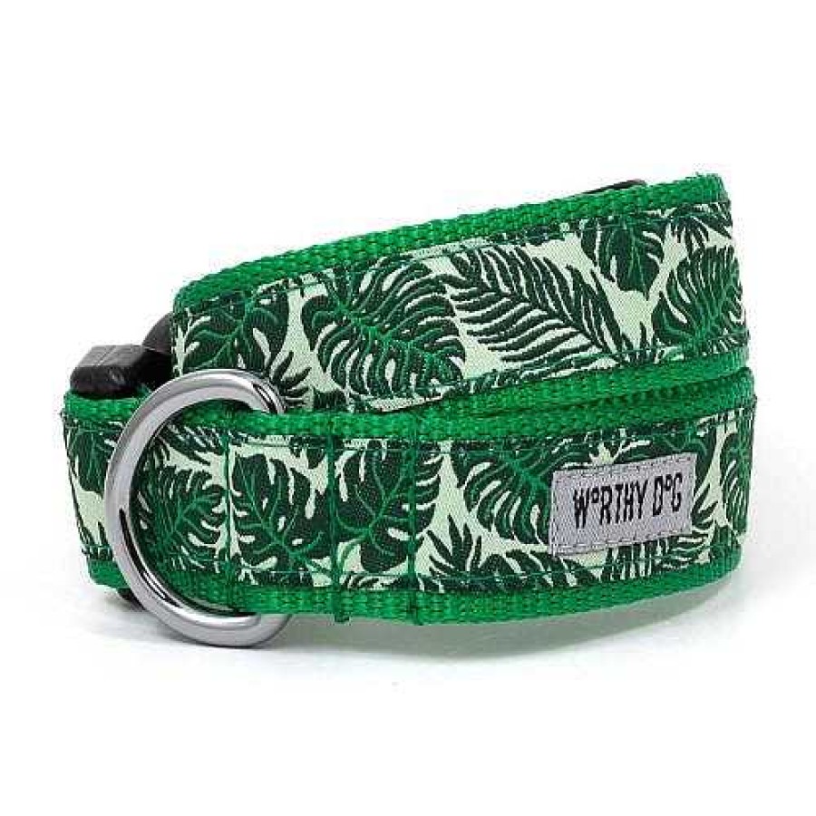 Wear The Worthy Dog Collars & Leashes | Tropical Leaves Style