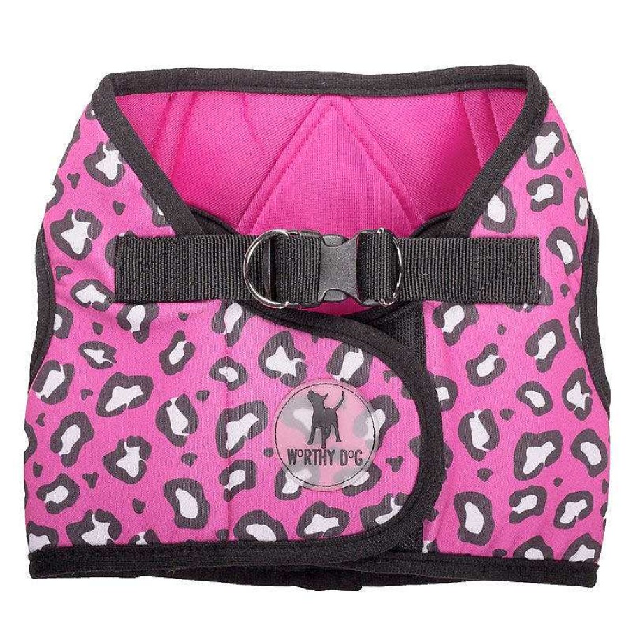 Wear The Worthy Dog Harnesses | Printed Pink Cheetah Sidekick Harness